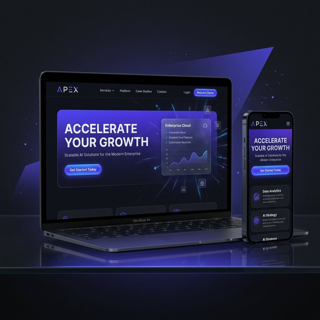High converting website design mockup showcase